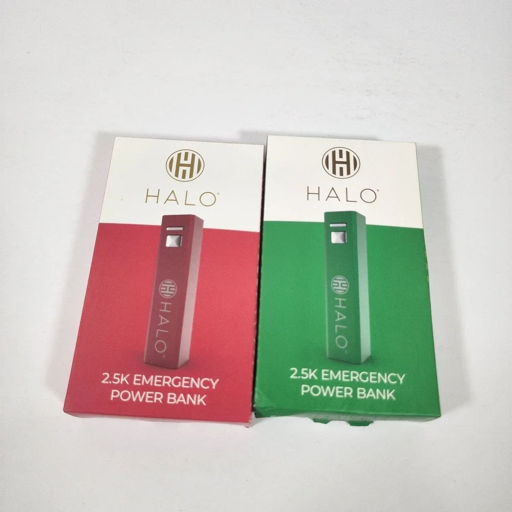 (2 Pack) Halo 2.2k Emergency Power Bank USB-C Input, USB-A Output, LED indicator